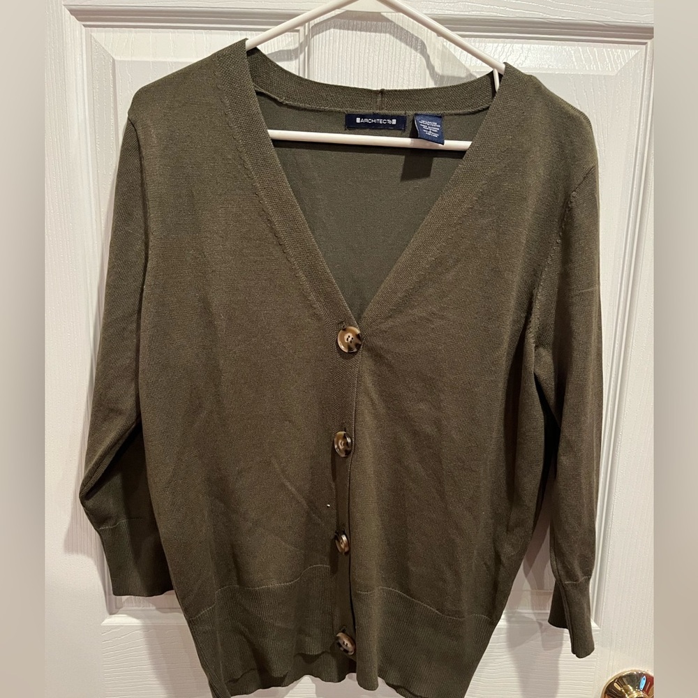Architect button down cardigan.  Size large